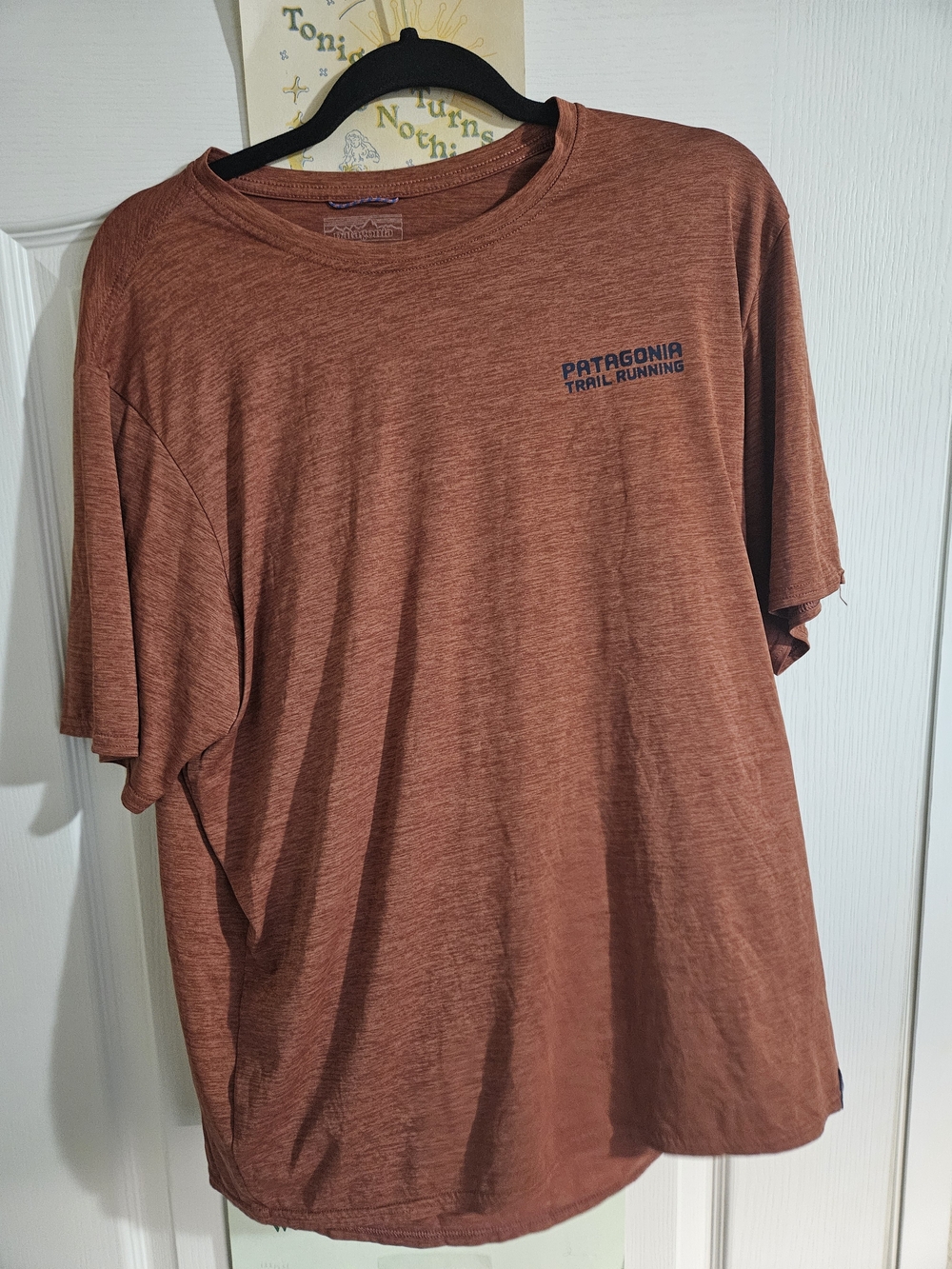 Patagonia Men’s Trail Running Short Sleeve Shirt — Rust